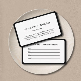 Horário Moderno, Trendy, Cartão de Compromisso de Salão