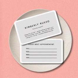 Horário Moderno, Trendy, Cartão de Compromisso de Salão