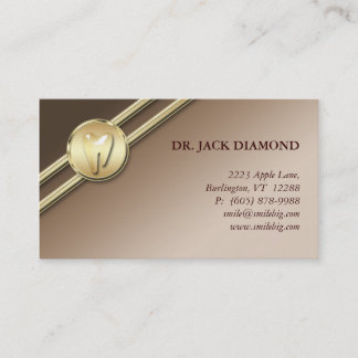 Horário O ouro dental do logotipo do dente do cartão de