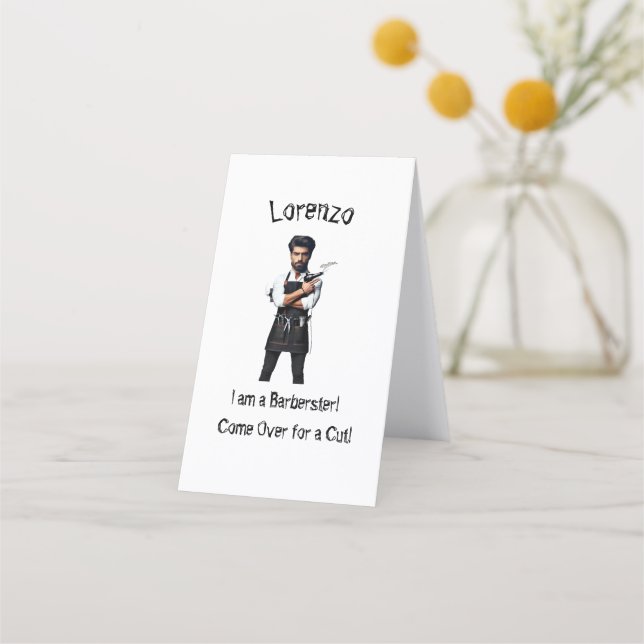 Horário personalizar cartão de compromisso de barbeiro (Verso)
