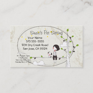 Horário Pet Sitting Service Cartão de visita