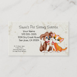 Horário Pet Sitting Service Cartão de visita