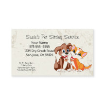 Pet Sitting Service Cartão de visita