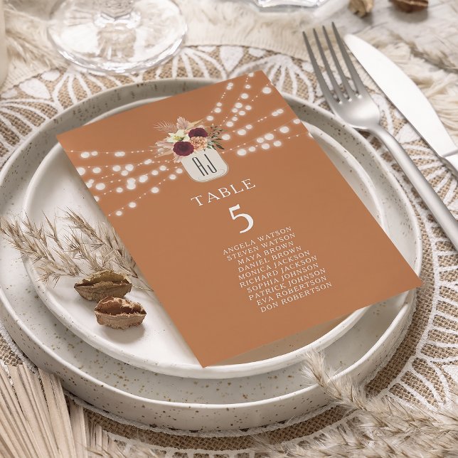 Horário Rustic Terracotta Laranja De Casamento (Criador carregado)