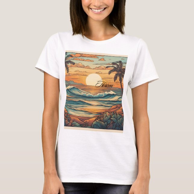 Horizon Praia Sunset Vibes T-Shirt (Frente)