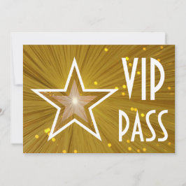 Horizontal de convite de 'VIP PASS' da Estrela Dou