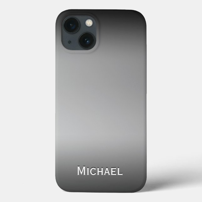 Horizonte de Gradação Preto e Branco Personalizado (Verso)