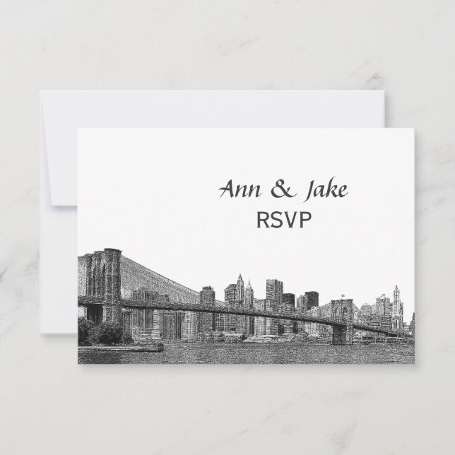 Horizonte de NYC Ponte Bklyn Gravada #2H RSVP (Frente)