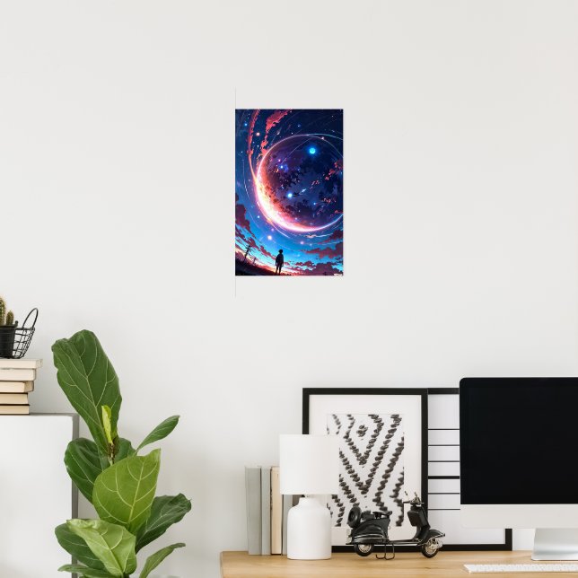 Horizonte Inicial - Poster de Espaço Animado (Escritório em casa)