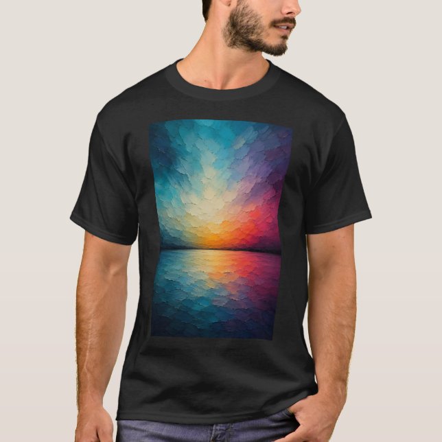 Horizonte Radiante | Camiseta de Reflexões Abstrat (Frente)