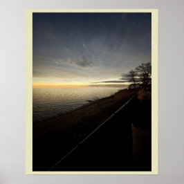 Horizonte sobre o Lago Erie Poster