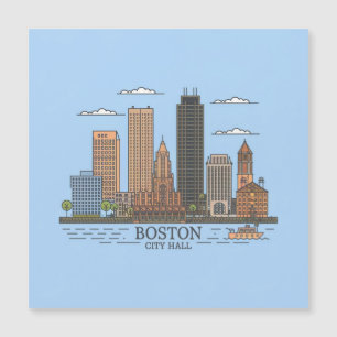 Horizonte urbano da cidade de Boston, horizonte de