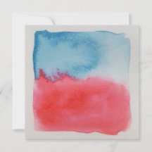 Horizontes de Aquarelas - Cartão Personalizável Az