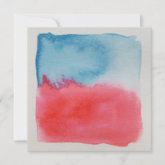 Horizontes de Aquarelas - Cartão Personalizável Az