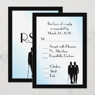 Horom e Menu Groom Casamento RSVP Azul