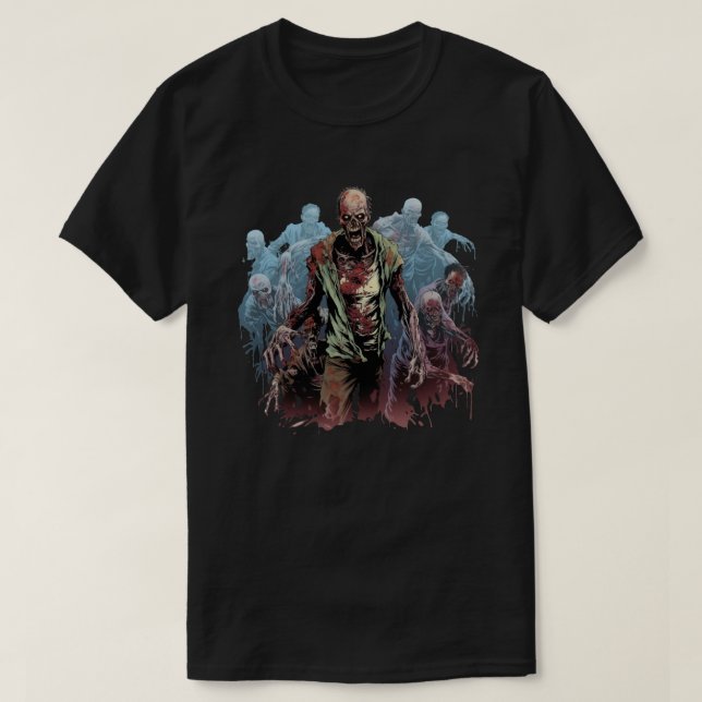 Horror Ghosty Halloween T-Shirt (Frente do Design)