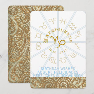 HORROSCÓPIO ~ Convite de Aniversário - Capricorn