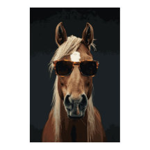 Horse Lover Funny Selfie Fotografia Poster