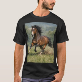 Horse Lover Gift Running Horse Style T-Shirt Men