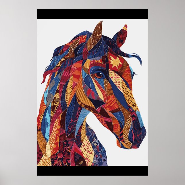 Horse Lover Watercolor Art Poster (Frente)