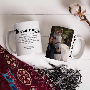 Horse Mãe Foto Personalizada e Xícara de Café