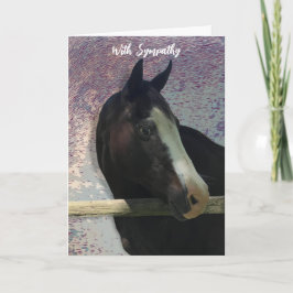 HORSE PORTRAIT FOTO CARTÃO DE CONDOLÊNCIAS ANIMAL