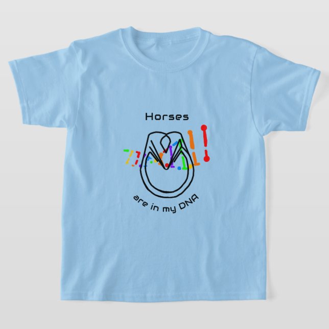 Horses Are In My DNA Unisex Kids T-Shirt (Postura )