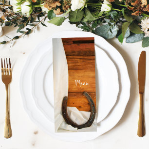 Horsferes e Satin Country Western Wedding Menu