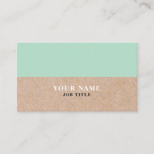 Hortelã moderna cartão de visita IMPRESSO de Kraft