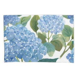 Hortênsia Azul Floral Costeira Aquarela