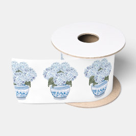 Hortênsias Azuis em Vaso Chines