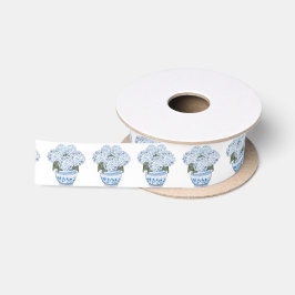 Hortênsias Azuis em Vaso Chinoiserie