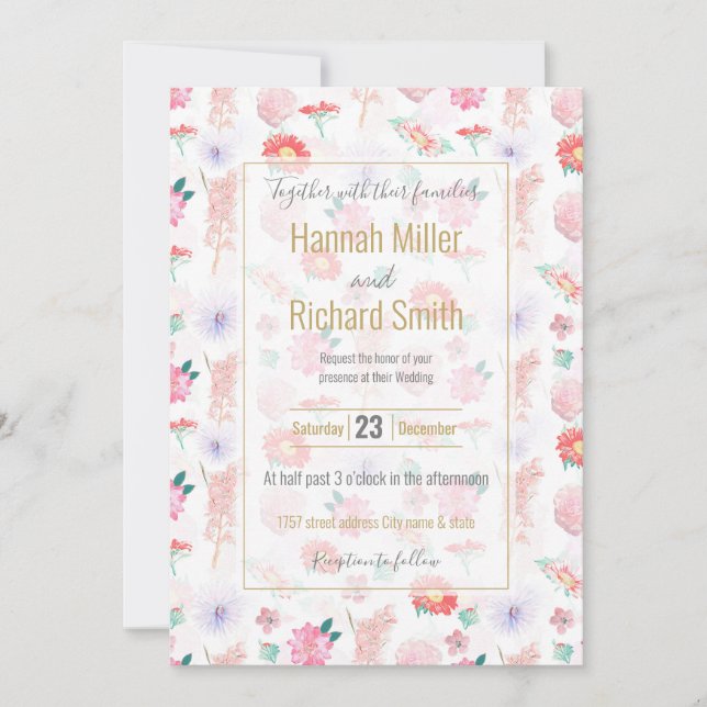 Horto Rosa Branco Moderno Floral (Frente)