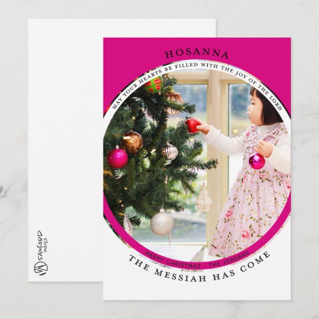 Hosanna Cartão com fotos (Frente/Verso)