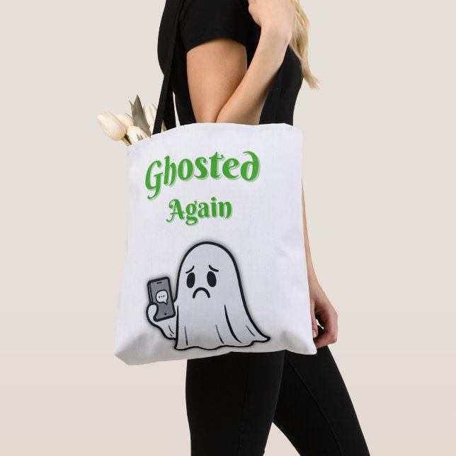 Hospedado novamente - Sad Ghost Tote Bag (Close Up)