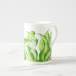 'Hosta com a Mosta' em uma caneca chinesa óssea
