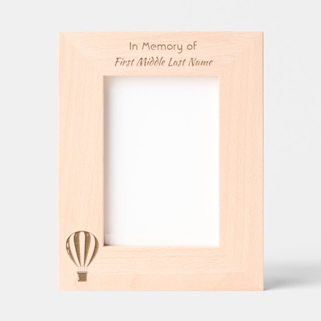 Hot Air Balloon  Memorial Keepsake  (Front)