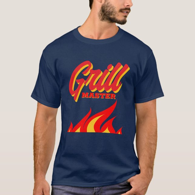 Hot BBQ GrillMaster t-shirt for chef cook (Frente)