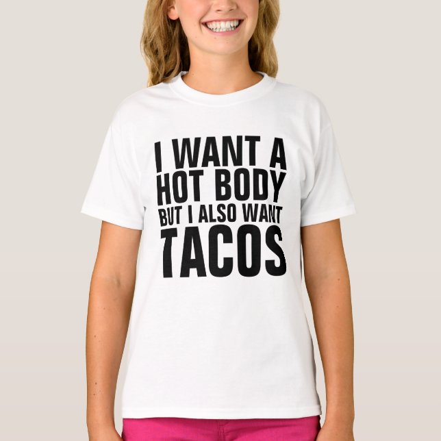 HOT BODY QUER t-shirt TACOS para adolescentes (Frente)
