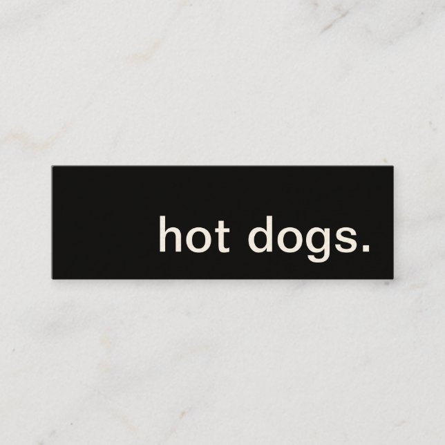 hot dog. cartão de fidelidade (Frente)