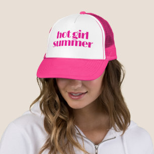 Hot Girl Summer Boné de Caminhoneiro Rosa Rosa R