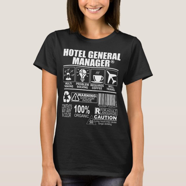 Hotel General Manager T-shirt design (Frente)