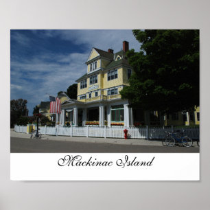Hotel no impressão da ilha de Mackinac