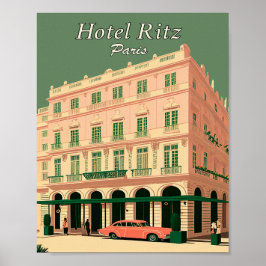 Hotel Ritz Paris Minimalista Vintage Art Poster