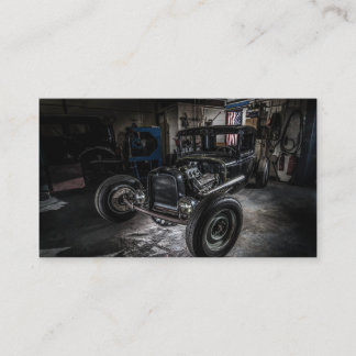 Hotrod em um Cartão de visita de Garagem