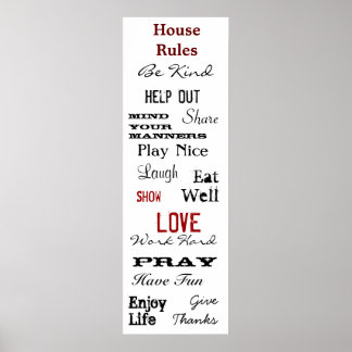 House Rules Poster
