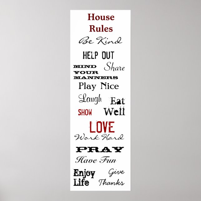 House Rules Poster (Frente)