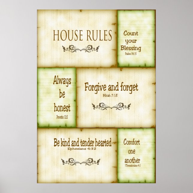 House Rules Poster (Frente)