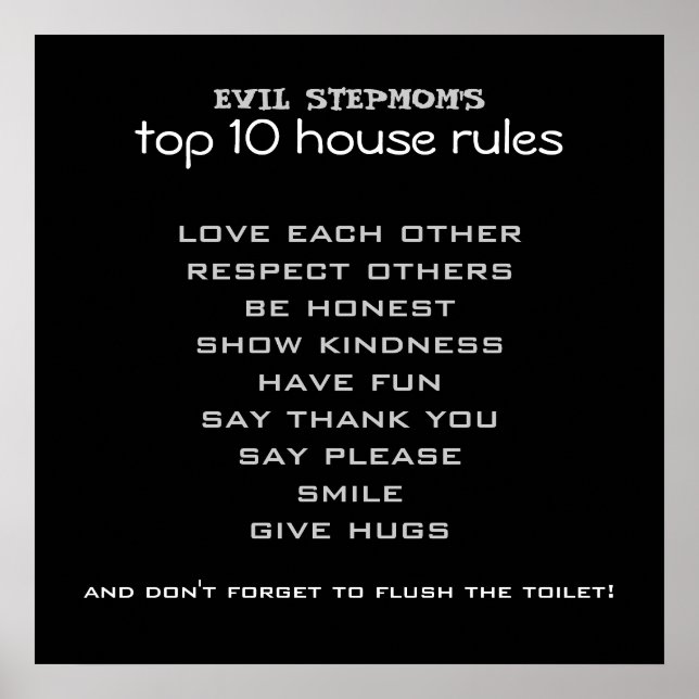 House Rules Poster (Frente)