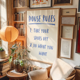 House Rules Poster Impressão de decoração inicia